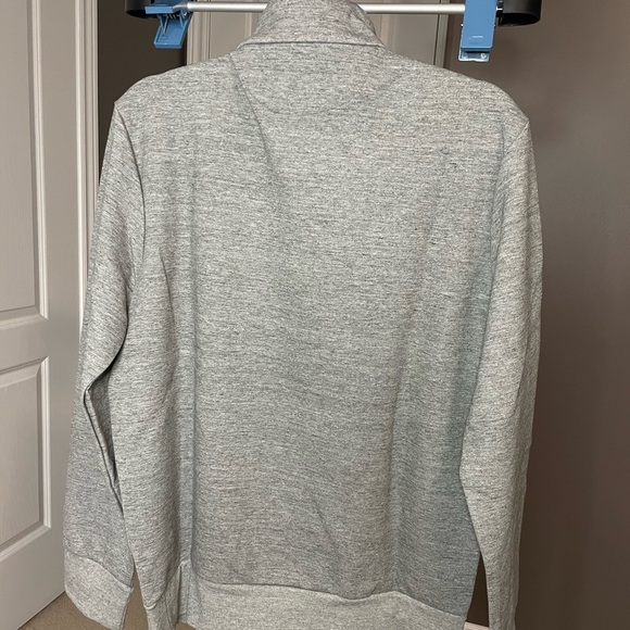 MEN’S Polo Ralph Lauren Heather Grey Half Zip Double Tech Sweater - Picture 2 of 2